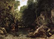 Gustave Courbet The Shaded Stream oil on canvas